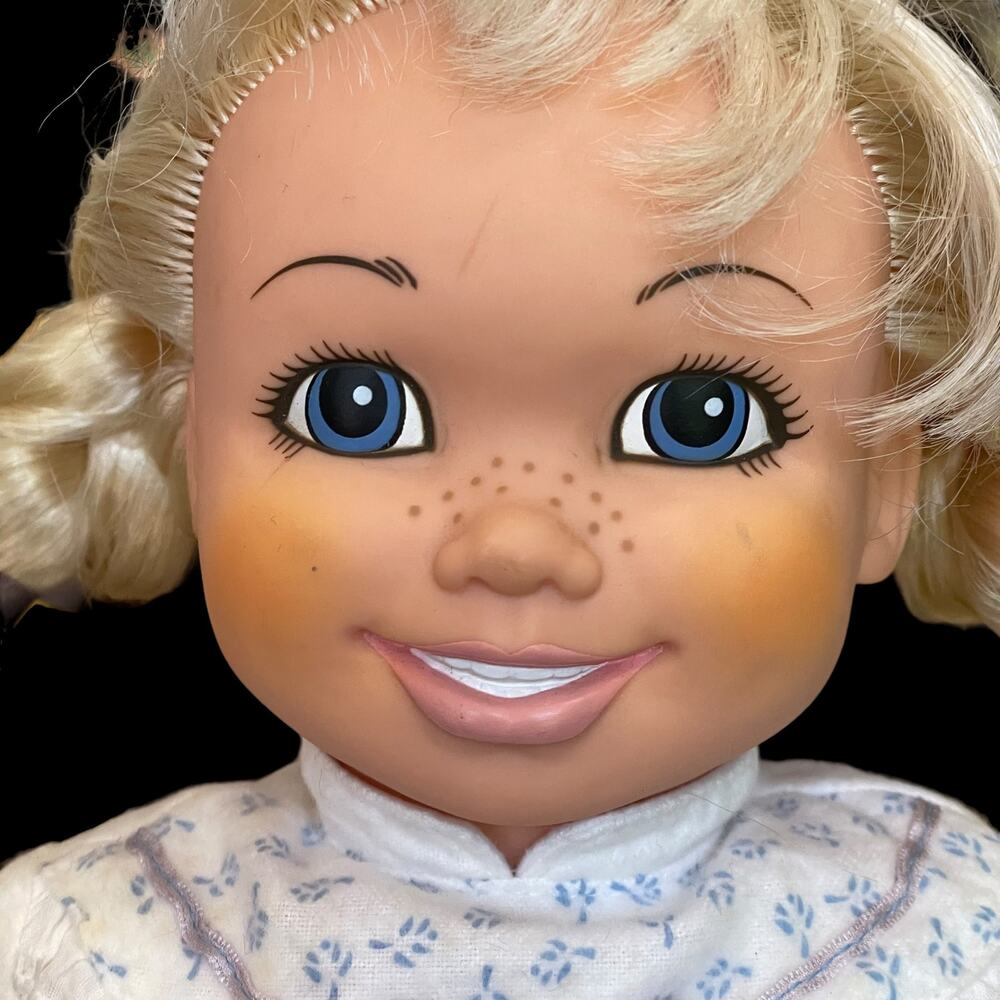 Vintage Northern Toilet Tissue Doll 1990 Blonde Hair Pigtail Freckles Nightgown